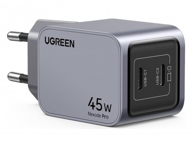 Ugreen Nexode Pro Φορτιστής 45W 2 Θυρών GaN