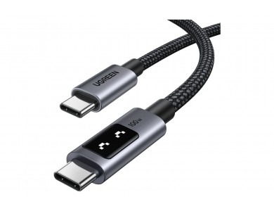 Ugreen Uno Καλώδιο USB-C σε USB-C 100W με LED Ένδειξη Φόρτισης (Smiley), 2m