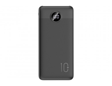 Veger L10S Power Bank 10.000mAh 20W Power Delivery με Οθόνη LCD, 2x USB-A & USB-C, Black