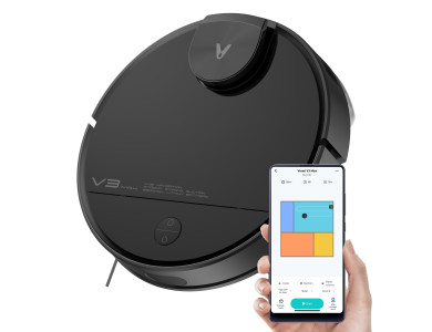 Viomi V3 Max Smart Robot Vacuum / Mopping Cleaner with Mopping Master 2.0, 2700Pa LDS Navigation, Black