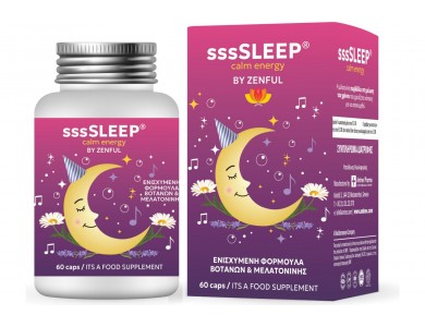 sssSleep by Zenful Συμπλήρωμα για τον Ύπνο με Μελατονίνη και Βότανα 60 Caps